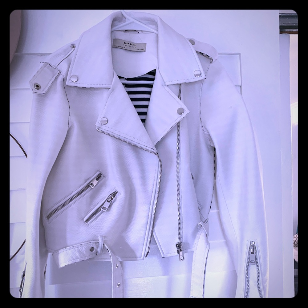 White leather jacket